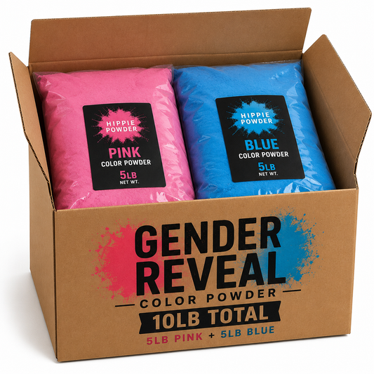 gender reveal color powder pink blue